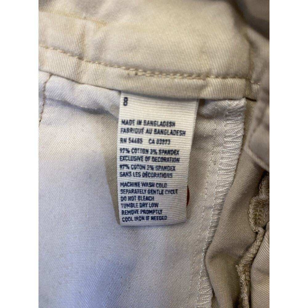 American Eagle Outfitters Chino Shorts Beige Cotton Stretch Pockets Size 8 - Picture 7 of 11
